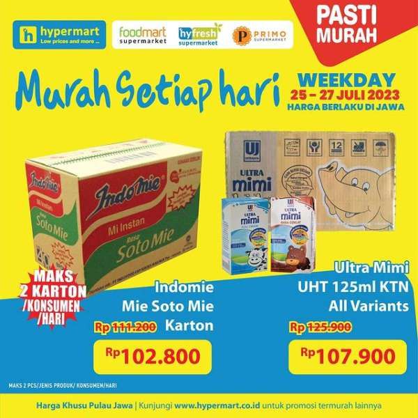 Katalog Harga Promo Hypermart Weekday 25-27 Juli 2023