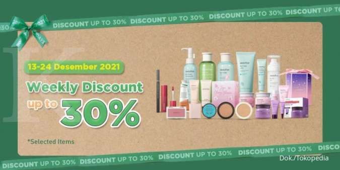 Promo Innisfree Weekly Discount, Makeup & Skincare Diskon s/d 30% hingga 24 Desember