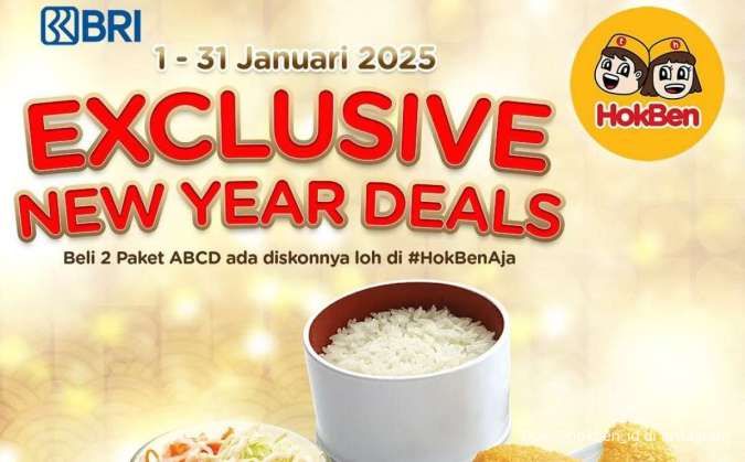 Promo HokBen dengan BRI & Mandiri di Tahun Baru Januari 2025, Cashback Sampai 50%