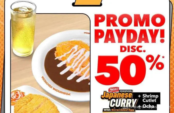 Promo Payday Yoshinoya 25-31 Agustus 2025, Nikmati Paket Japanese Curry Diskon 50%