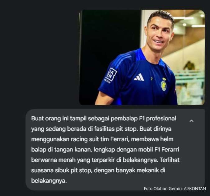 Prompt Gemini AI Bikin Foto Ala Pembalap F1