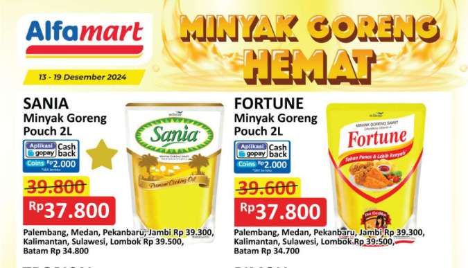 Promo Minyak Goreng Superindo-Tip Top Weekend Akan Berakhir, Harga Hemat di Alfamart