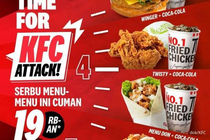 Promo KFC Hemat 1-31 Maret 2024: Paket Wrap Fest-KFC Attack Rp 19.000