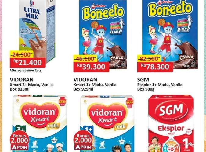 Promo JSM Alfamart Gantung 27-29 Juni 2025, Potongan Harga Susu Indomilk dan SGM 