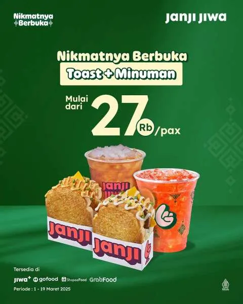 Promo Janji Jiwa Toast + Minuman