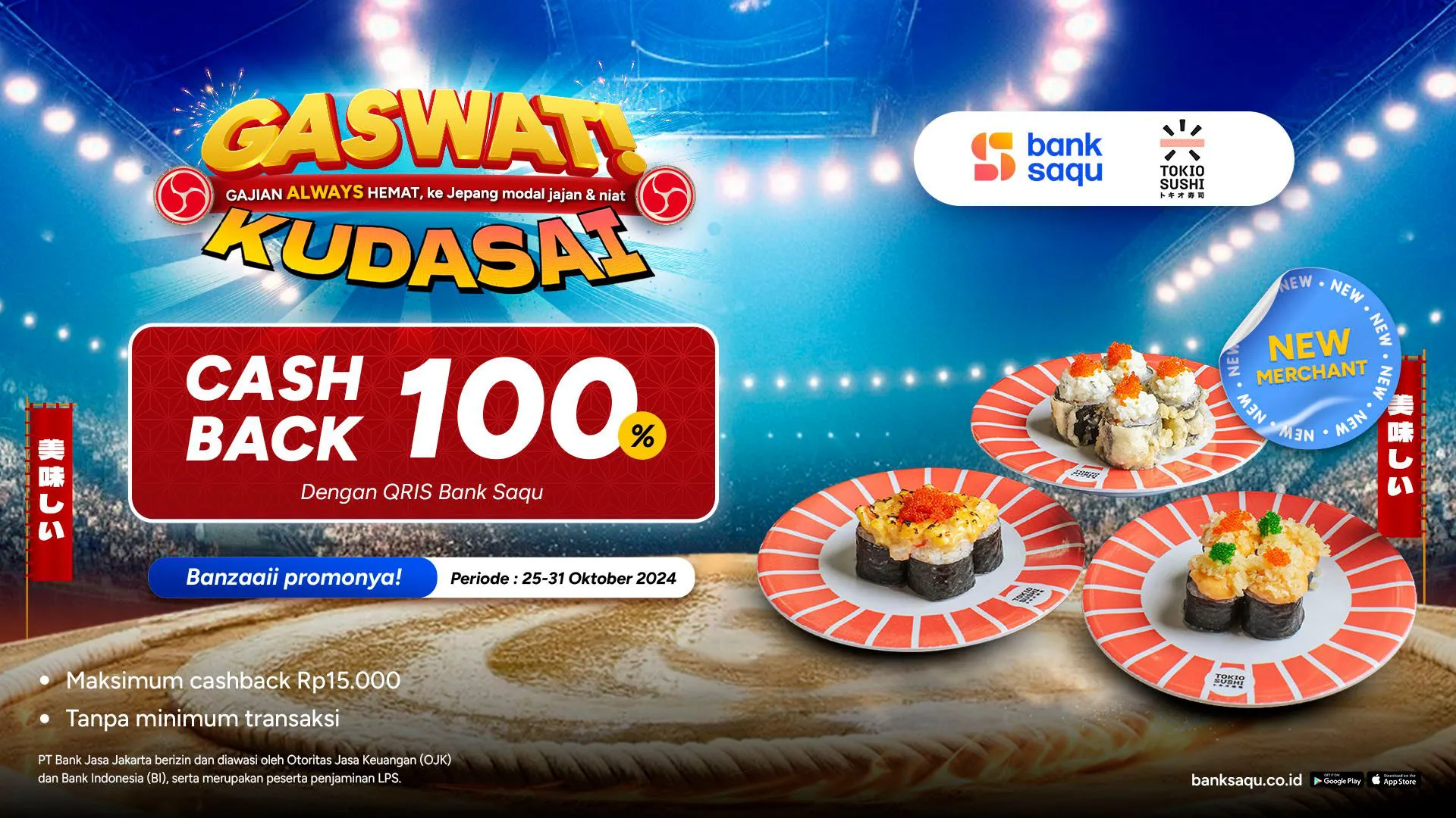 Promo Bank Saqu x Tokio Sushi