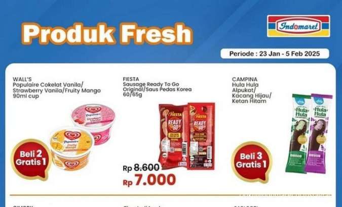 Promo Es Krim Indomaret-Alfamart, Hula-Hula Beli 3 Gratis 1 Hari Ini 23 Januari 2025