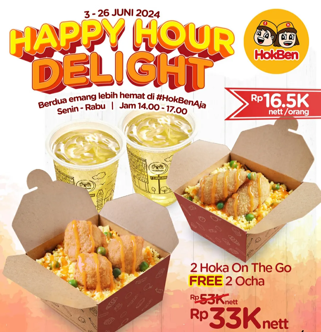 Hokben promo Juni 2024: Happy hour delight