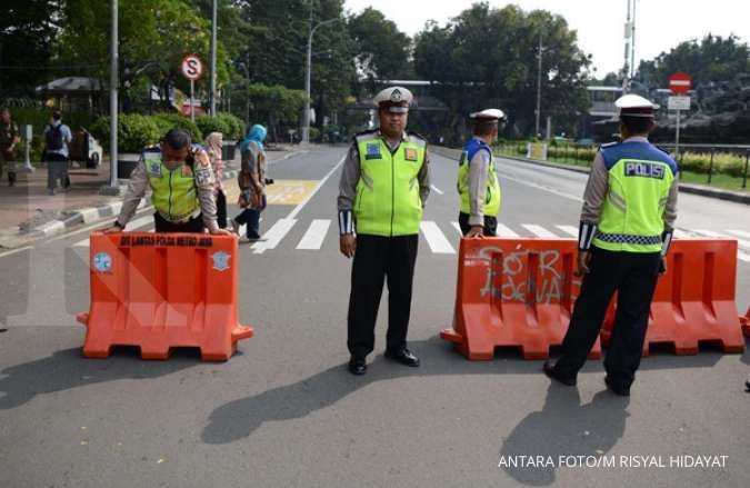 Antisipasi adanya aksi unjuk rasa, jalan menuju istana negara ditutup