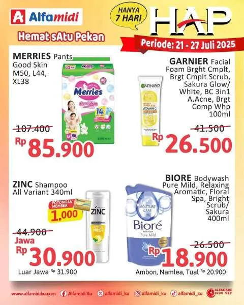 Promo Alfamidi Hemat Satu Pekan Periode 21-27 Juli 2025