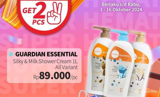Promo Guardian sampai 16 Oktober 2024, Tambah Rp 1.000 Dapat 2 Sabun Cair 1 Liter