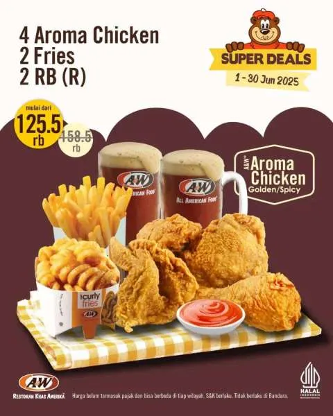 Promo A&W Sharing Meal Paket 4 Aroma Chicken