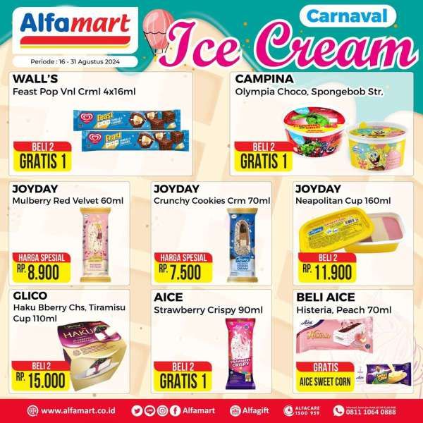 Promo Es Krim di Alfamart 16-31 Agustus 2024