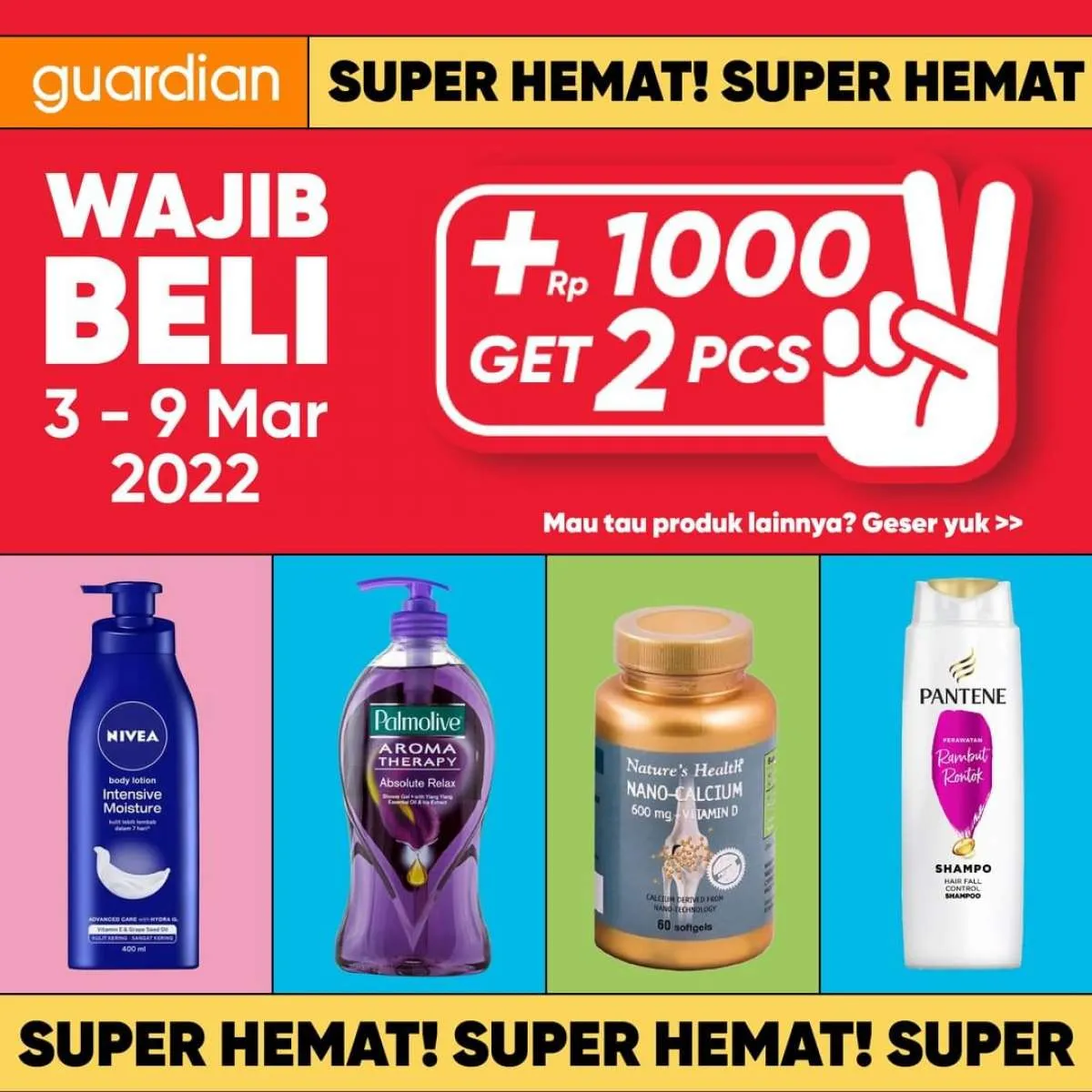 Cek Promo Guardian Hari Ini (8/3), Tambah Uang Rp 1.000 Dapat 2 Pieces Lipstick