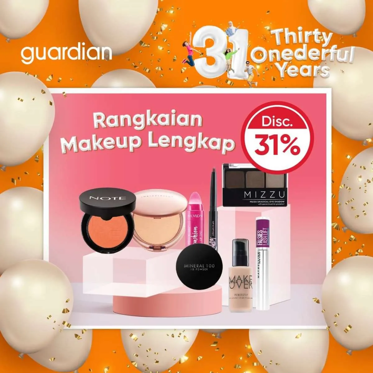 Promo Rangkaian Makeup Lengkap di Guardian, Nikmati Diskon 31% Hingga 20 Oktober 2021