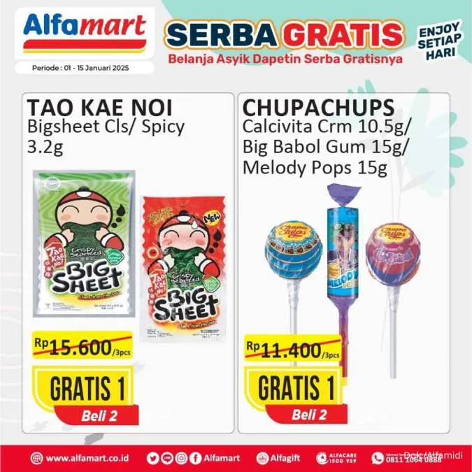 Promo Alfamart Serba Gratis Periode 1-15 Januari 2025