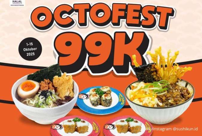 Promo Sushikun Octofest 1-15 Oktober Khusus Area Jatim, 4 Menu Cuma Rp 99.000