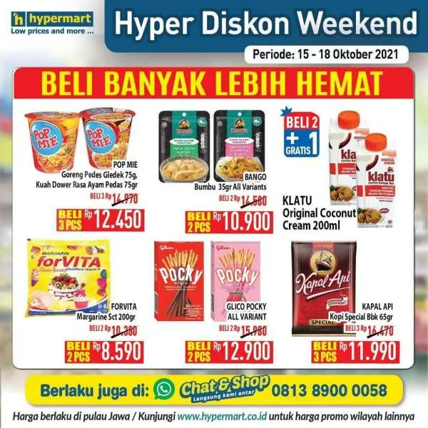 Promo Hypermart Hyper Diskon Weekend 15-18 Oktober 2021