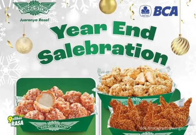 Promo Wingstop x BCA Year End Salebration, Paket Ayam Favorit Mulai Rp 45.000-an
