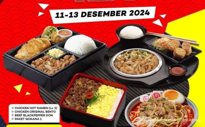 Promo 12.12 di Gokana 11-13 Desember 2024, Ada Menu Serba Rp 12.000 Saja