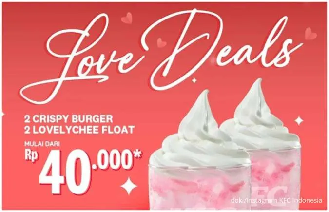 Promo KFC Love Deals Rp 40.000-an Dapat 2 Burger dan Float, Sampai 16 Februari 2025