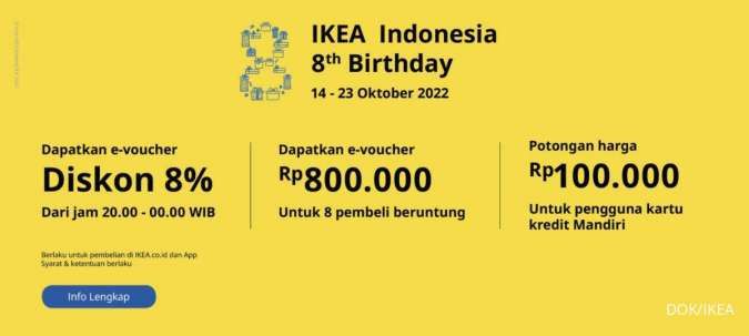 Promo IKEA Terbaru, 8 Pelanggan Beruntung Bisa Dapat E-voucher Rp 800.000