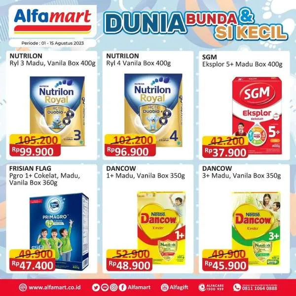 Promo Alfamart Dunia Bunda & Si Kecil Periode 1-15 Agustus 2023