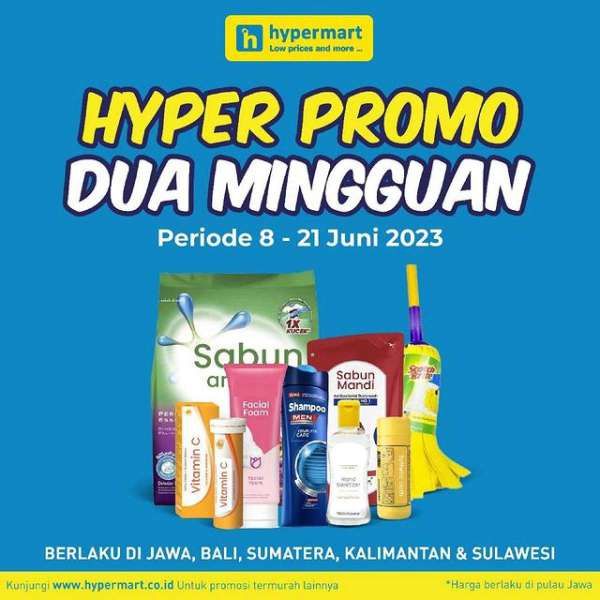 Katalog Promo Hypermart Dua Mingguan Periode 8-21 Juni 2023, Ada Beli 1 Gratis 1