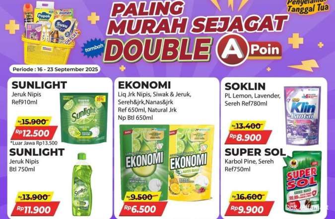 Promo Alfamart Paling Murah Sejagat 16-23 September 2025, Sunlight Botol Lebih Murah!