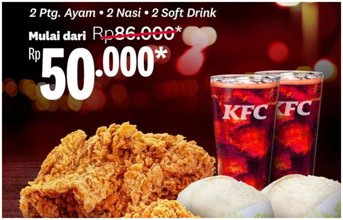 Promo KFC Roda Duo sampai 31 Juli: Paket Makan Berdua Mulai Rp 50.000, Khusus Motor