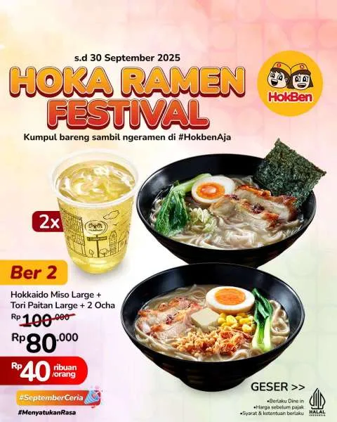 Promo Hoka Ramen Festival Berdua September