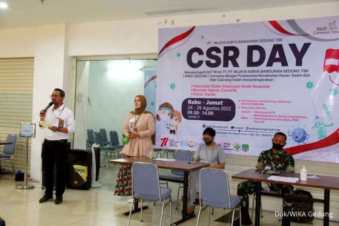 CSR Day WIKA Gedung, Gelar Vaksinasi Booster, Imunisasi Balita Hingga Donor Darah