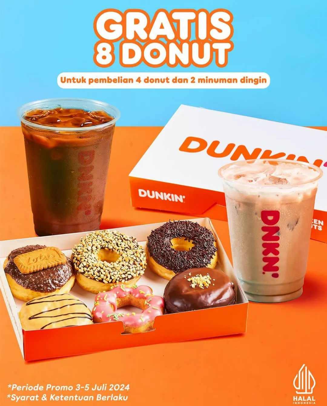Dunkin gratis 8 donut