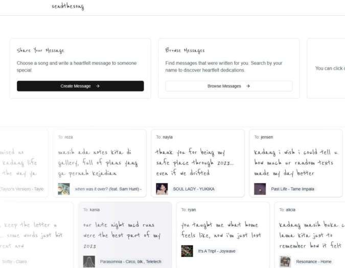 Cara Menggunakan SendTheSong hingga Membagikan Link yang Berisi Cuplikan Lagu & Pesan