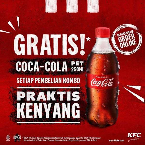 Promo KFC Terbaru di Juni 2022, Kombo Praktis Kenyang Gratis Coca-Cola
