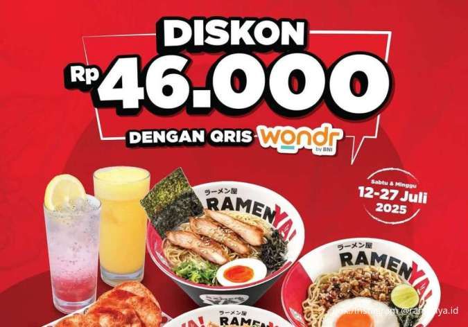 Promo RamenYA! HUT BNI ke-79 Tiap Sabtu-Minggu, Menu Favorit Diskon Rp 46.000