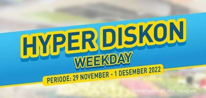 Harga Promo Hypermart 29 November-1 Desember 2022, Hyper Diskon Weekday 3 Hari