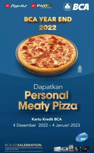 Promo Pizza Hut Januari 2023 Gratis Personal Meaty Pizza di BCA Salebration