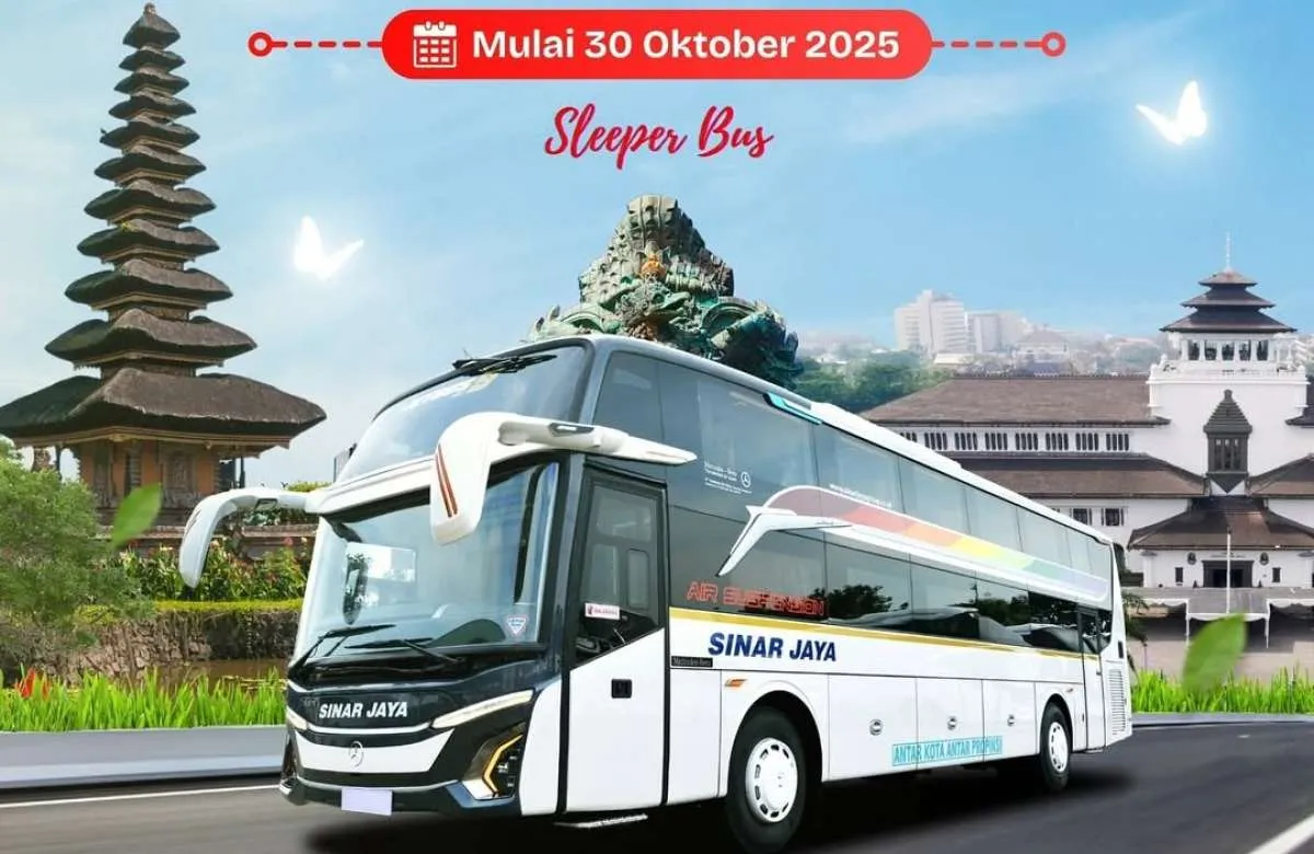 Sinar Jaya Hadirkan Sleeper Bus Bandung-Bali, Cek Jadwal & Fasilitasnya