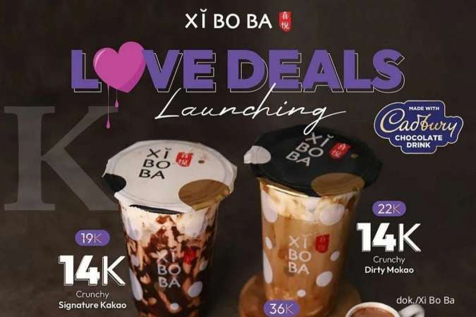 Promo Xi Bo Ba Valentine 13-15 Februari 2022, Paket Love Deals Cadbury Banyak Diskon