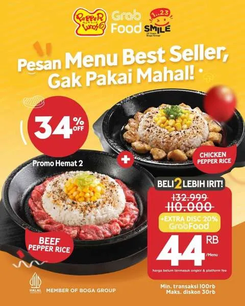 Promo Pepper Lunch Delivery September Hemat dengan GrabFood