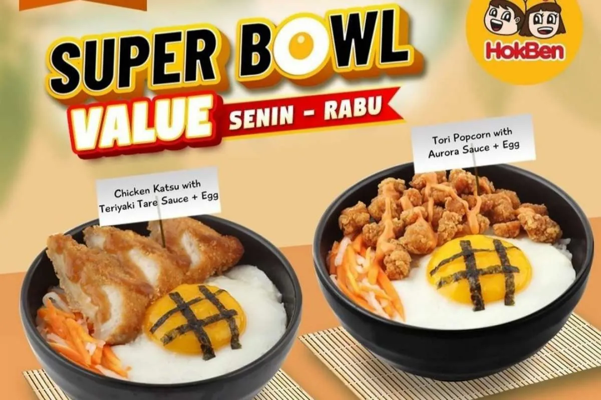 Promo Hokben Senin-Rabu, Super Bowl Value Rp 30.000 Selama Bulan Maret 2022