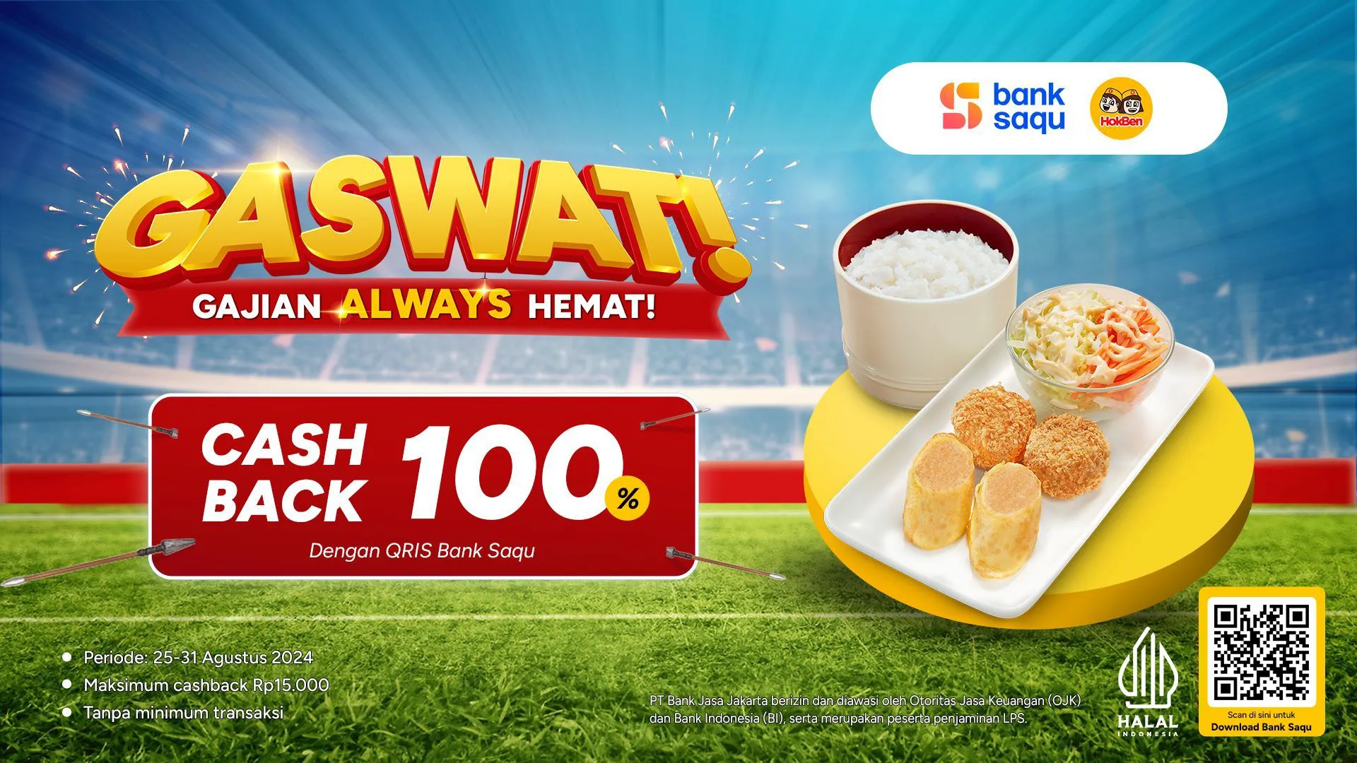 Promo Gaswat Cashback 100% di Hokben