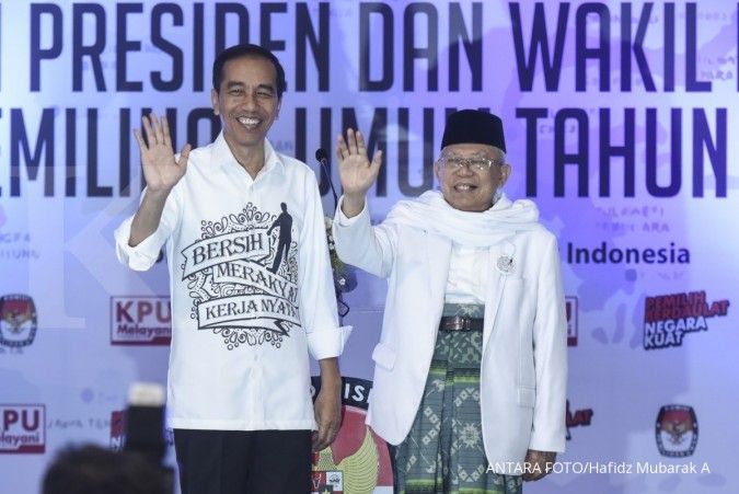 Daftar ke KPU Jokowi kenakan baju bertuliskan 