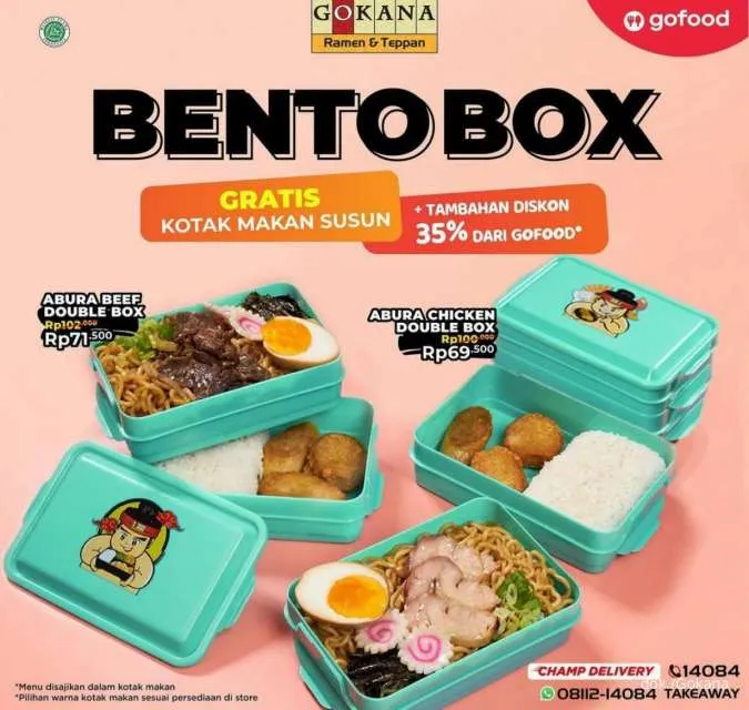 Promo Gokana Bento Double Box