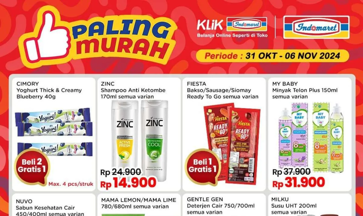 Promo Indomaret 3 November 2024 Spesial Paling Murah, Cimory Yoghurt Beli 2 Gratis 1