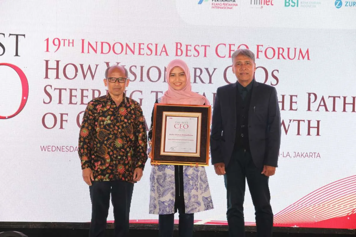 CEO PT Agrinesia Raya, Rizka Wahyu R Raih Best CEO in Emerging Growth Company 2023