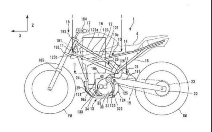 Berjenis motor sport, begini bocoran paten motor listrik Honda terbaru
