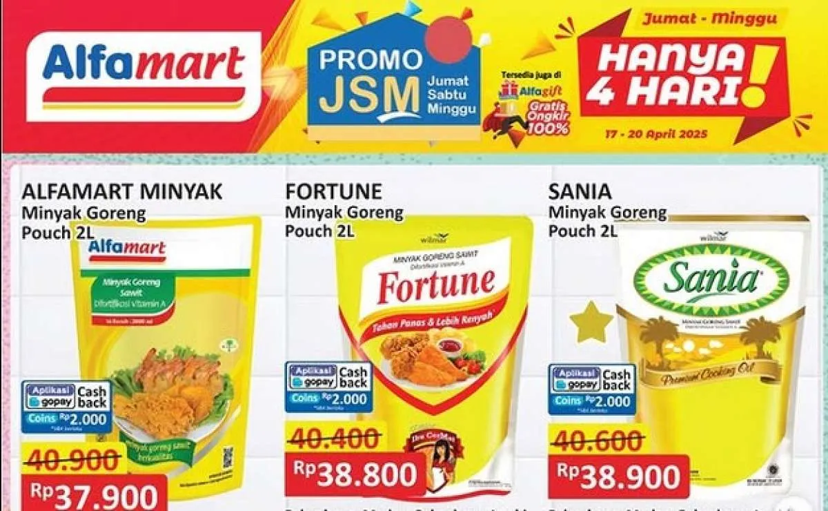  Promo Minyak Goreng Weekend 18-20 April 2025, Promo Fortune hingga Sania