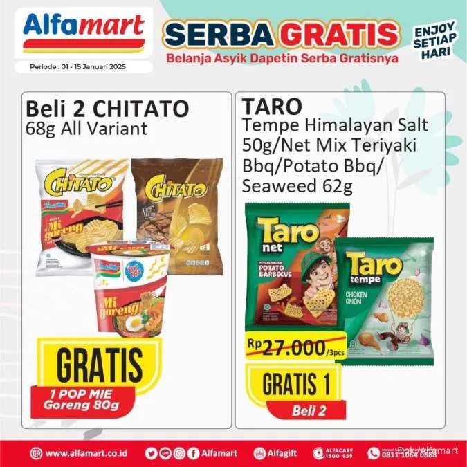 Promo Alfamart Serba Gratis Periode 1-15 Januari 2025